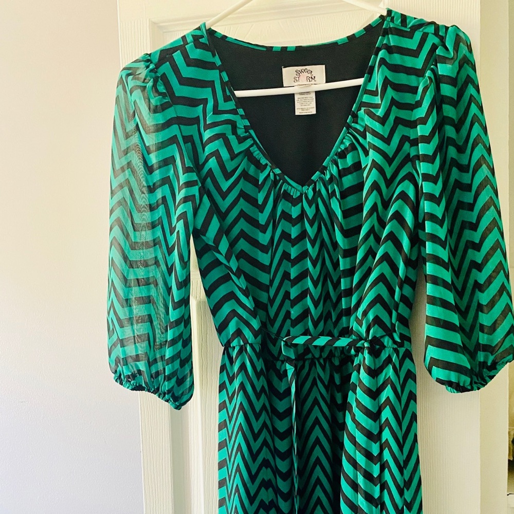 Chevron patterned dress